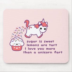 Cute Unicorn Fart Mouse Mat