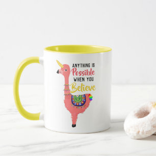 Cute Unicorn Flamingo Llama Inspirational Quote Mug