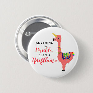 Cute Unicorn Flamingo Llama Inspiring Unifllama 6 Cm Round Badge