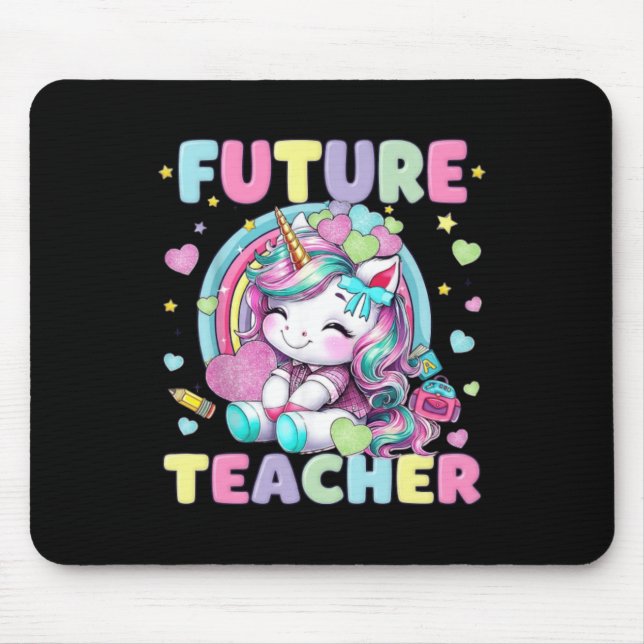Cute Unicorn Future Teacher Clroom Design Mouse Mat (Front)
