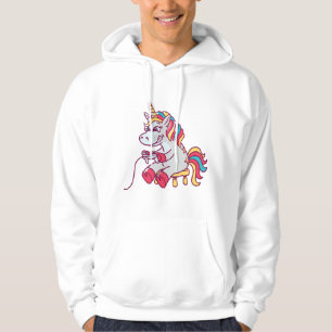 Cute Unicorn Gamer Fantasy Art Hoodie