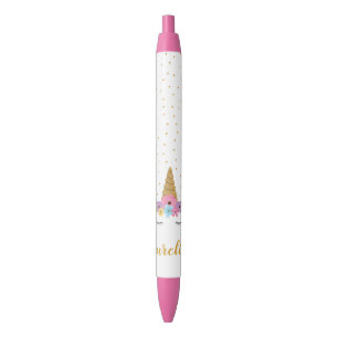 Cute Unicorn Girly Pen with Custom Name