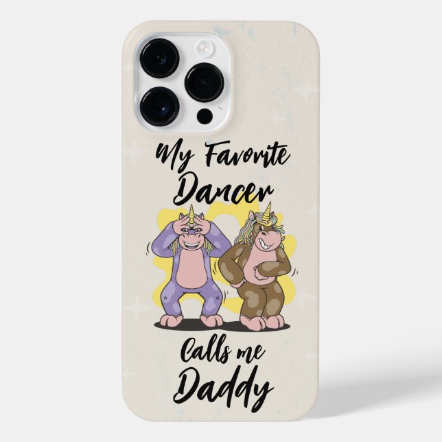 CUTE UNICORN GRIDDY DANCE  iPhone CASE (Back)