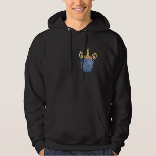 Cute Unicorn Hanging In A Pocket Hoodie