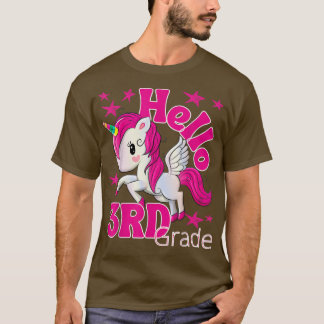 Cute Unicorn Hello 3RD Grade 2022 Back To School 2 T-Shirt