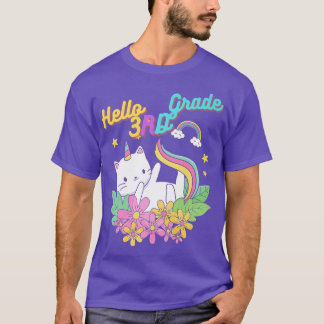 Cute Unicorn Hello 3RD Grade 2022 Back To School 2 T-Shirt