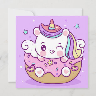 Cute Unicorn Holiday Card