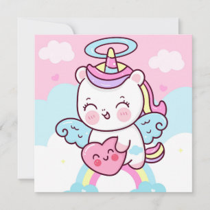 Cute Unicorn Holiday Card