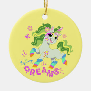 Cute unicorn illustration #2 ceramic tree decoration
