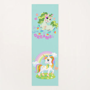 Cute unicorn illustration #2 yoga mat