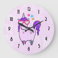 Cute Unicorn in Heart Shaped Glasses