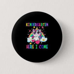 Cute Unicorn Kindergarten Here I Come School Kinde 6 Cm Round Badge