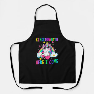 Cute Unicorn Kindergarten Here I Come School Kinde Apron