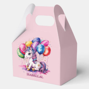Cute unicorn magical princess  girly birthday kids favour box