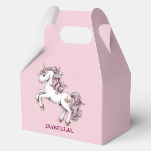 Cute unicorn magical princess girly birthday kids favour box
