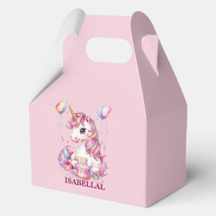 Cute unicorn magical princess girly birthday kids favour box