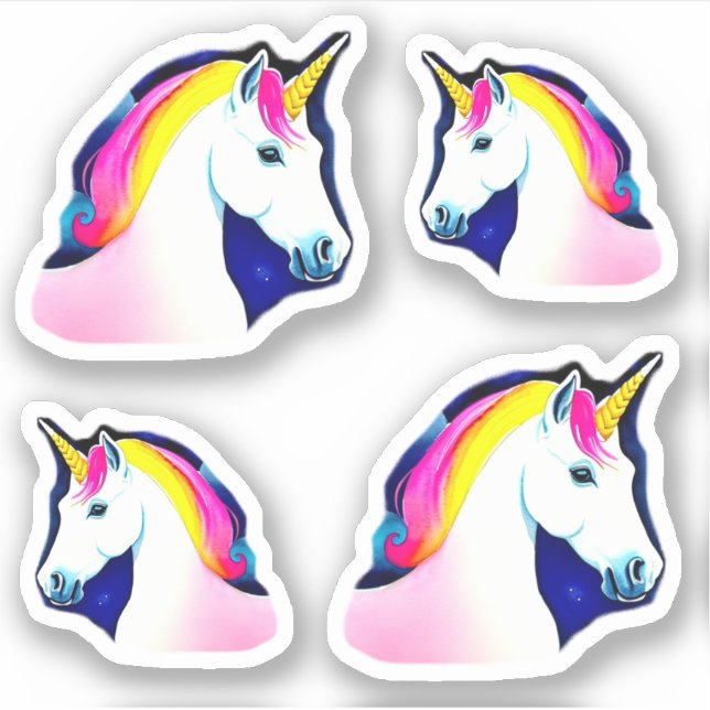 Cute Unicorn Magical Stars Drawing Girl   (Front)