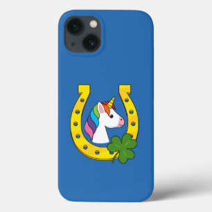 Cute Unicorn on St Patrick's Day iPhone 13 Case