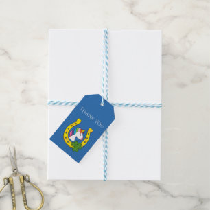 Cute Unicorn on St Patrick's Day   Personalise Gift Tags