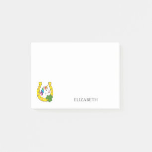 Cute Unicorn on St Patrick's Day   Personalise Post-it Notes