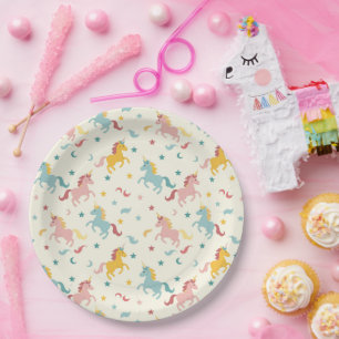 Cute Unicorn Paper Plate