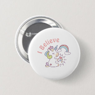 Cute Unicorn Pastel  6 Cm Round Badge