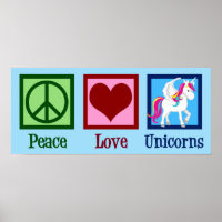 Cute Unicorn Peace Love Unicorns