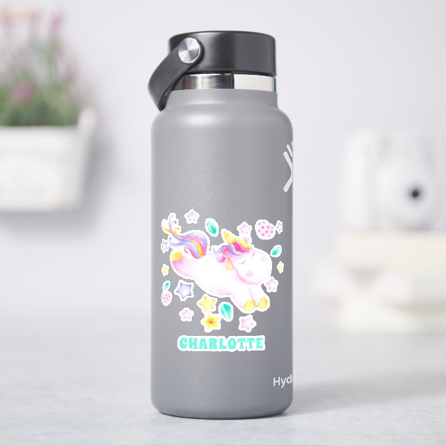 Cute Unicorn - Personalised Lavender Kids  Classic (HydroFlask)