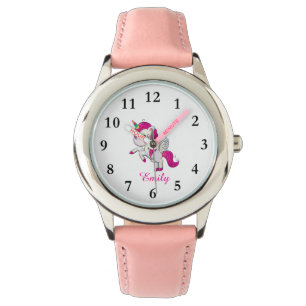 Cute Unicorn Personalised Name Kids Watch