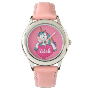 Cute Unicorn Personalised Name Watch