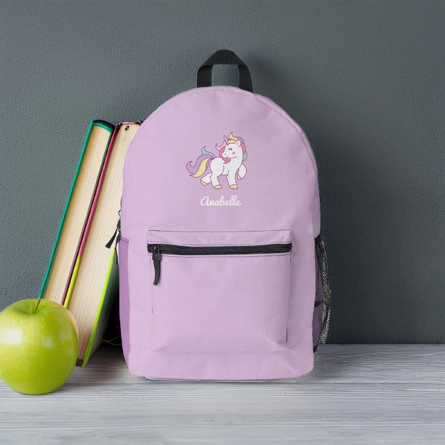 Cute Unicorn Personalised Printed Backpack (Creator Uploaded)