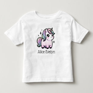 Cute Unicorn Personalised Toddler T-Shirt