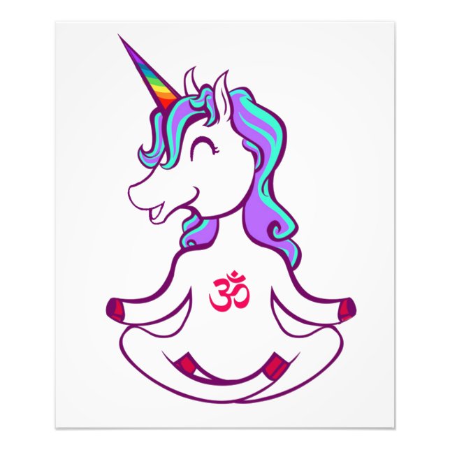 Cute Unicorn Photo Print (Front)