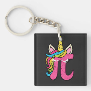 Cute Unicorn Pi Day 3.14 Math Number Pi Pun T-Shir Key Ring
