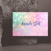 cute unicorn pink faux glitter rhinestone monogram