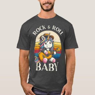 Cute Unicorn Playing Guitar 1 T-Shirt