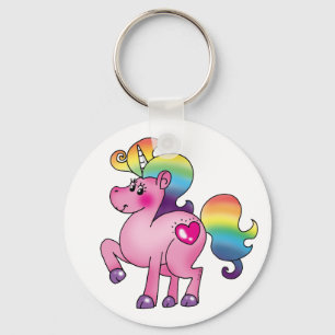 cute unicorn pony key ring