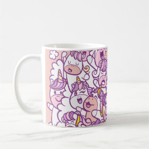 Cute Unicorn Pony: Magic Doodle Collection Coffee Mug