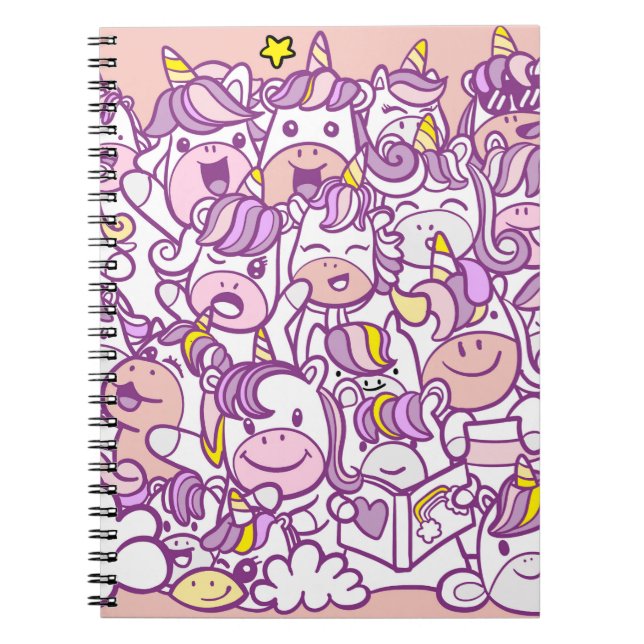 Cute Unicorn Pony: Magic Doodle Collection Notebook (Front)