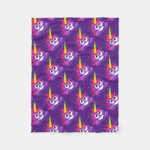 Cute Unicorn Poop Emoji Fleece Blanket