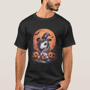 Cute Unicorn Pumpkin Girls Kids Funny Halloween Co T-Shirt