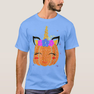 Cute Unicorn Pumpkin Halloween Thanksgiving T-Shirt
