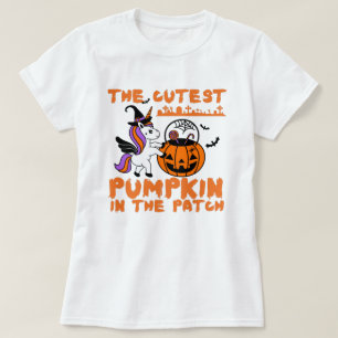 Cute Unicorn Pumpkin Halloween Thanksgiving T-Shirt