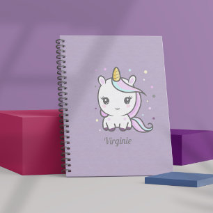 Cute Unicorn Purple Notebook