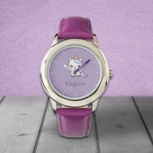 Cute Unicorn Purple Watch