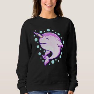 Cute Unicorn Rainbow Colourful Narwhale Animals Fi Sweatshirt