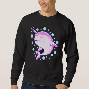 Cute Unicorn Rainbow Colourful Narwhale Animals Fi Sweatshirt