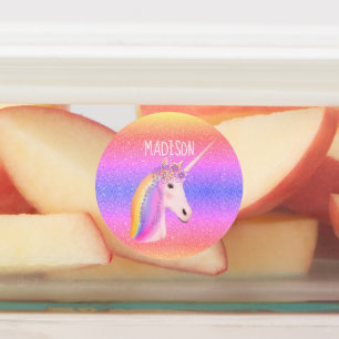 Cute Unicorn Rainbow Personalised Waterproof 