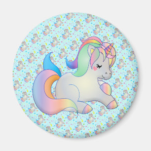 Cute Unicorn Rainbow Pony Magnet