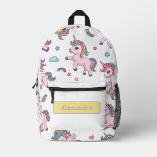 Cute Unicorn Rainbow Printed Backpack